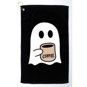 Ghost Ing Coffee Funny Halloween Costume Coffee Lover Cool Gift Platinum Collection Golf Towel