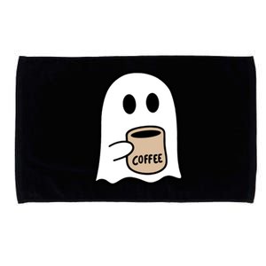 Ghost Ing Coffee Funny Halloween Costume Coffee Lover Cool Gift Microfiber Hand Towel