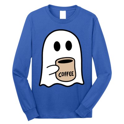 Ghost Ing Coffee Funny Halloween Costume Coffee Lover Cool Gift Long Sleeve Shirt