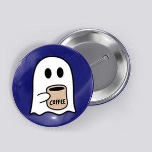 Ghost Ing Coffee Funny Halloween Costume Coffee Lover Cool Gift Button