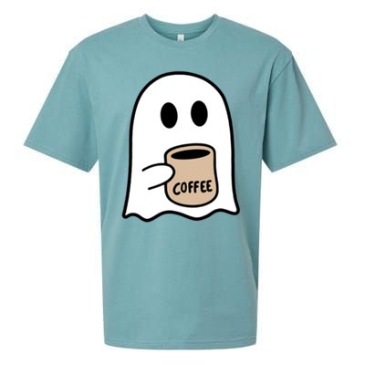 Ghost Ing Coffee Funny Halloween Costume Coffee Lover Cool Gift Sueded Cloud Jersey T-Shirt