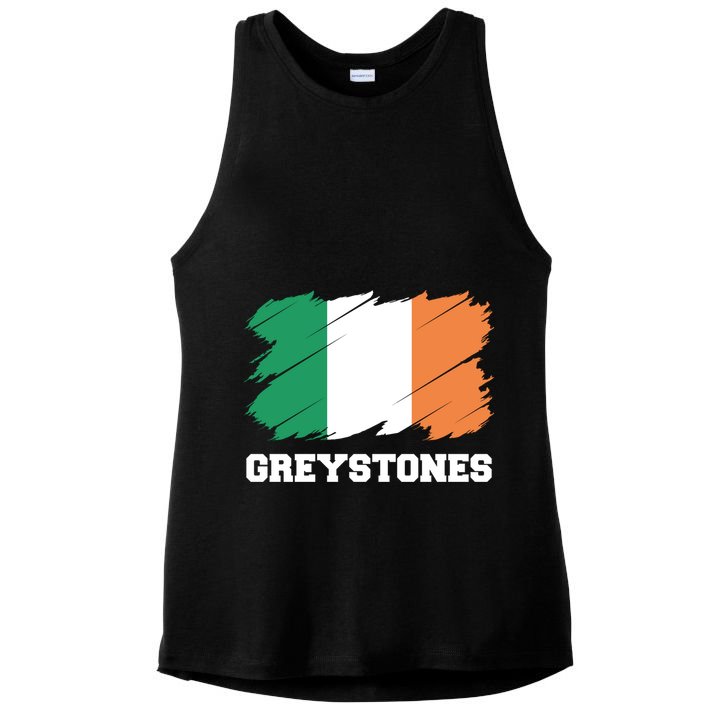 Greystones Ireland City éIre Irish Flag Gift Ladies PosiCharge Tri-Blend Wicking Tank