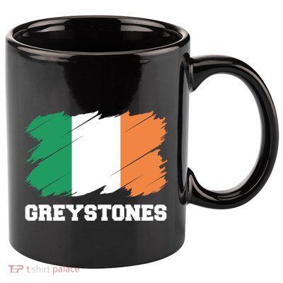 Greystones Ireland City éIre Irish Flag Gift 11oz C Handle Ceramic Mug
