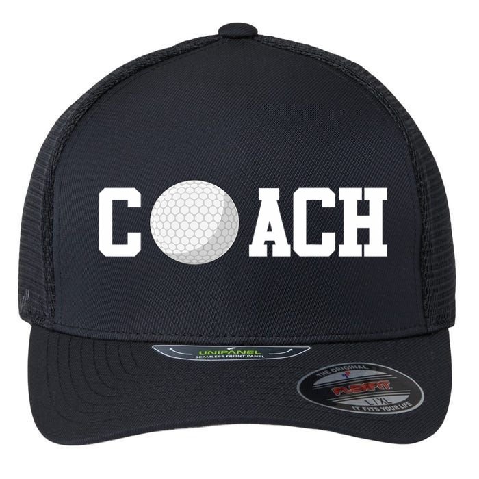 Golf Instructor Coach Golfer Golf Ball Gift Golf Course Flexfit Unipanel Trucker Cap