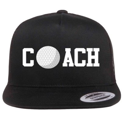 Golf Instructor Coach Golfer Golf Ball Gift Golf Course Flat Bill Trucker Hat