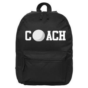 Golf Instructor Coach Golfer Golf Ball Gift Golf Course 16 in Basic Backpack