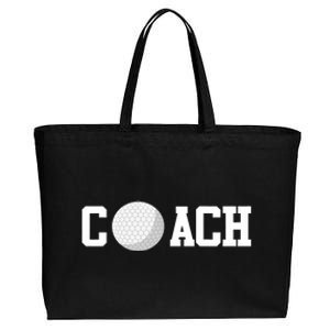 Golf Instructor Coach Golfer Golf Ball Gift Golf Course Cotton Canvas Jumbo Tote