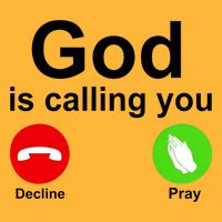 God Is Calling Decline or Pray Pom Pom 12in Knit Beanie