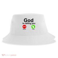 God Is Calling Decline or Pray Sustainable Bucket Hat