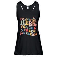 Groovy Ice Cream Lover Im Just Here For The Ice Cream Ladies Essential Flowy Tank