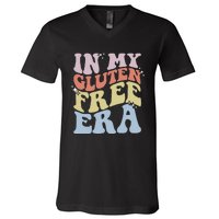 Gluten Intolerance Celiac Awareness In My Gluten Free Era V-Neck T-Shirt