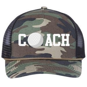 Golf Instructor Coach Golfer Golf Ball Gift Golf Course Retro Rope Trucker Hat Cap