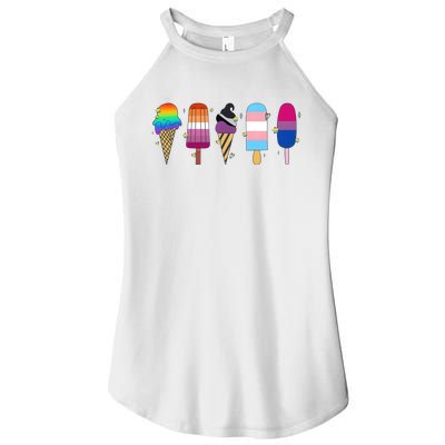 Gay Ice Cream Funny Pride Lgbt Lgbtq Pride Month Women’s Perfect Tri Rocker Tank