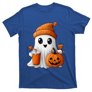 Ghost Ing Coffee Halloween Pumpkin Iced Coffee Lover Gift T-Shirt