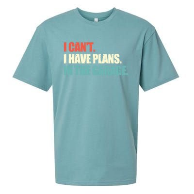 Garage I Cant I Have Plans In The Garage Car Gift Sueded Cloud Jersey T-Shirt