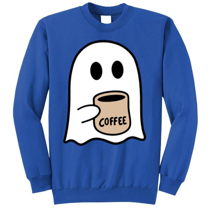 Ghost Ing Coffee Funny Halloween Costume Coffee Lover Great Gift Tall Sweatshirt