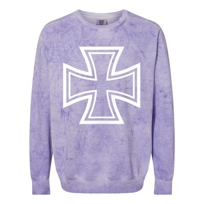 German Iron Cross Front & Back Print Colorblast Crewneck Sweatshirt