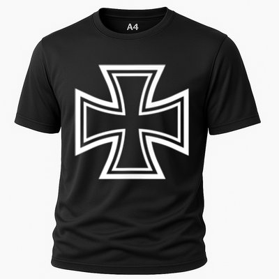 German Iron Cross Front & Back Print Cooling Performance Crew T-Shirt