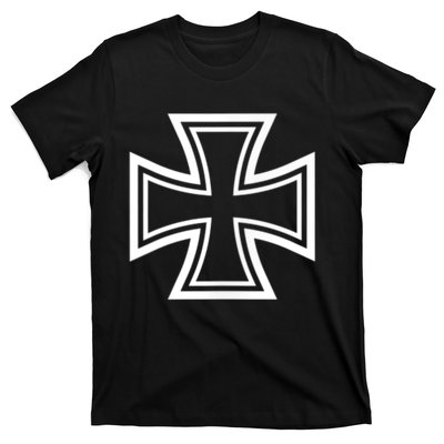 German Iron Cross Front & Back Print T-Shirt