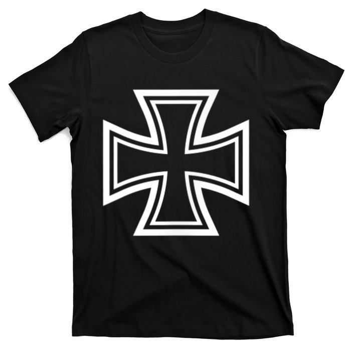 German Iron Cross Front & Back Print T-Shirt