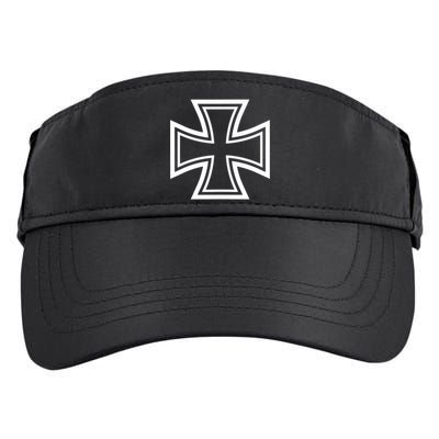 German Iron Cross Front & Back Print Adult Drive Performance Visor