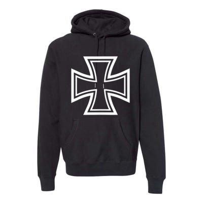 German Iron Cross Front & Back Print Premium Hoodie