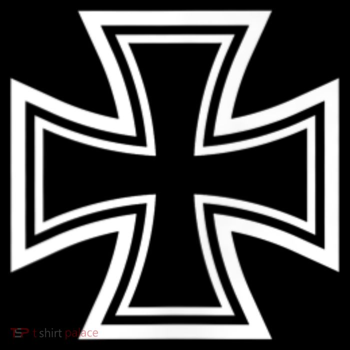 German Iron Cross Front & Back Print Cooling Performance Long Sleeve Crew