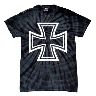 German Iron Cross Front & Back Print Tie-Dye T-Shirt