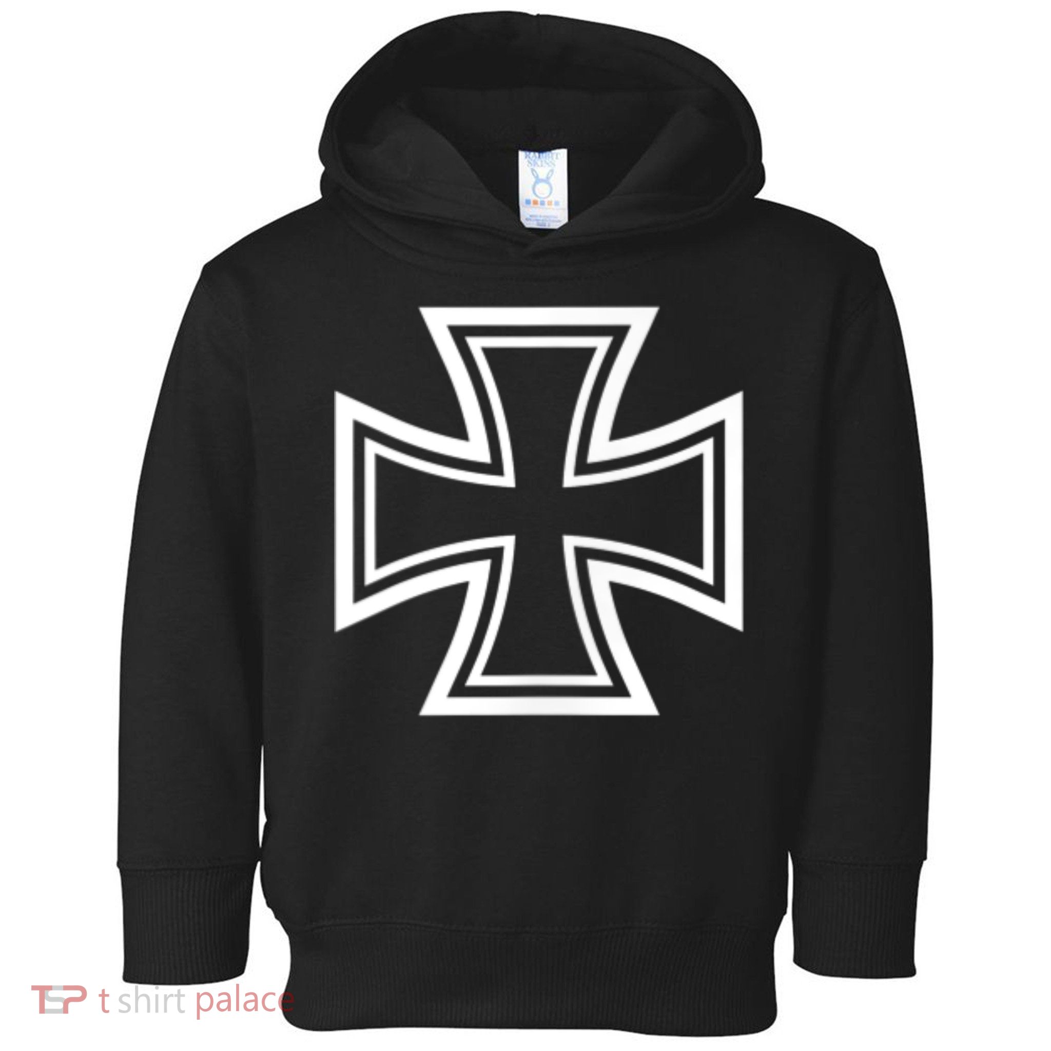 German Iron Cross Front & Back Print Toddler Hoodie