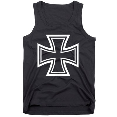 German Iron Cross Front & Back Print Tank Top