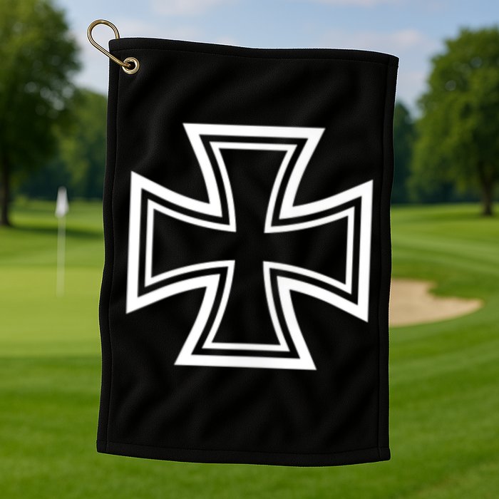 German Iron Cross Front & Back Print Golf Towel