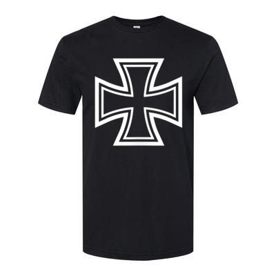 German Iron Cross Front & Back Print Softstyle CVC T-Shirt