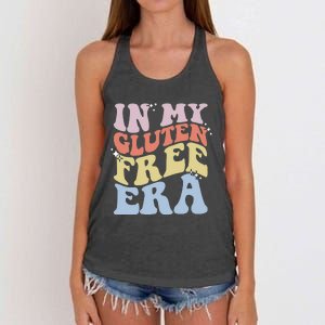 Gluten Intolerance Celiac Awareness In My Gluten Free Era Women's Knotted Racerback Tank