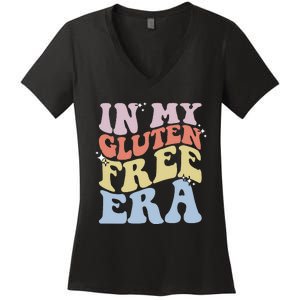 Gluten Intolerance Celiac Awareness In My Gluten Free Era Women's V-Neck T-Shirt