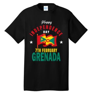 Grenada Independence Day Grenadian Grenada Flag Heart Tall T-Shirt