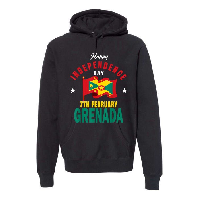 Grenada Independence Day Grenadian Grenada Flag Heart Premium Hoodie