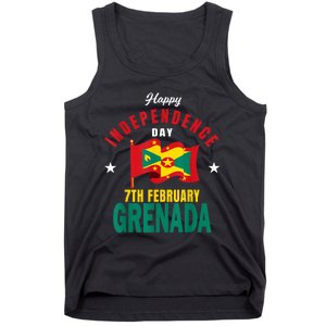 Grenada Independence Day Grenadian Grenada Flag Heart Tank Top