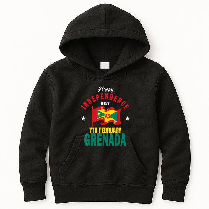 Grenada Independence Day Grenadian Grenada Flag Heart Kids Hoodie