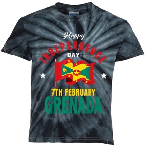 Grenada Independence Day Grenadian Grenada Flag Heart Kids Tie-Dye T-Shirt