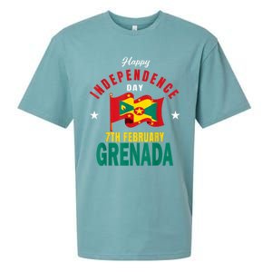 Grenada Independence Day Grenadian Grenada Flag Heart Sueded Cloud Jersey T-Shirt