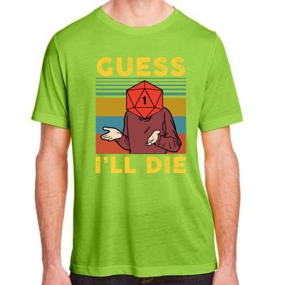 Guess I'll Die D20 Vintage Funny Dnd Adult ChromaSoft Performance T-Shirt