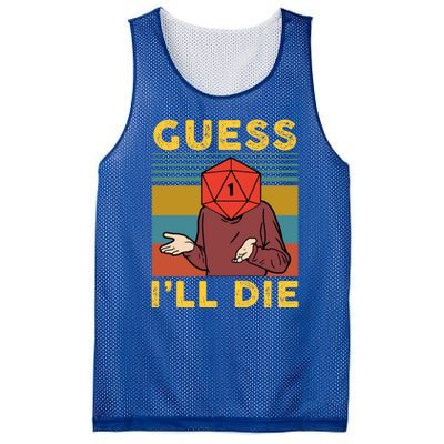 Guess I'll Die D20 Vintage Funny Dnd Mesh Reversible Basketball Jersey Tank