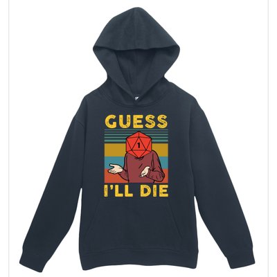 Guess I'll Die D20 Vintage Funny Dnd Urban Pullover Hoodie