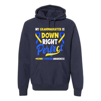 Granddaughter Is Down Right Perfect Down Syndrome Awareness Premium Hoodie