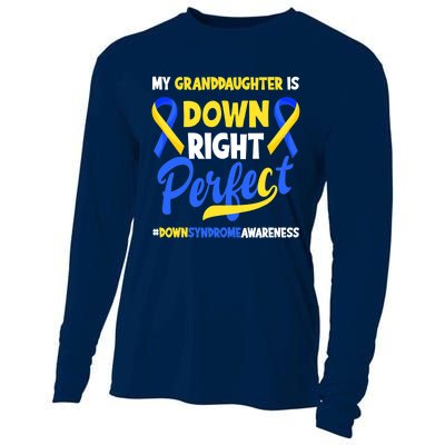 Granddaughter Is Down Right Perfect Down Syndrome Awareness Cooling Performance Long Sleeve Crew