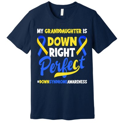 Granddaughter Is Down Right Perfect Down Syndrome Awareness Premium T-Shirt