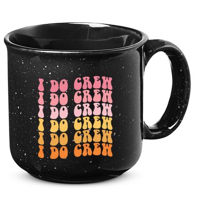 Groovy I Do Crew Bride Squad Wedding Bachelorette Party 15oz Campfire Ceramic Mug