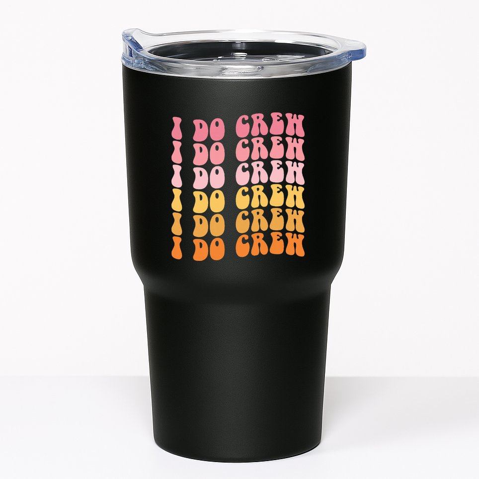 Groovy I Do Crew Bride Squad Wedding Bachelorette Party Tumbler