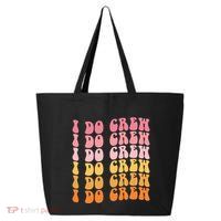 Groovy I Do Crew Bride Squad Wedding Bachelorette Party 25L Jumbo Tote