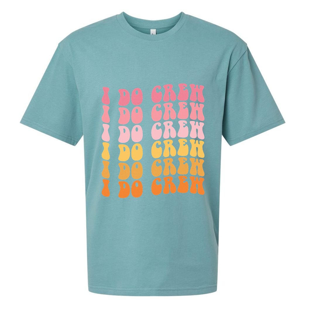 Groovy I Do Crew Bride Squad Wedding Bachelorette Party Sueded Cloud Jersey T-Shirt